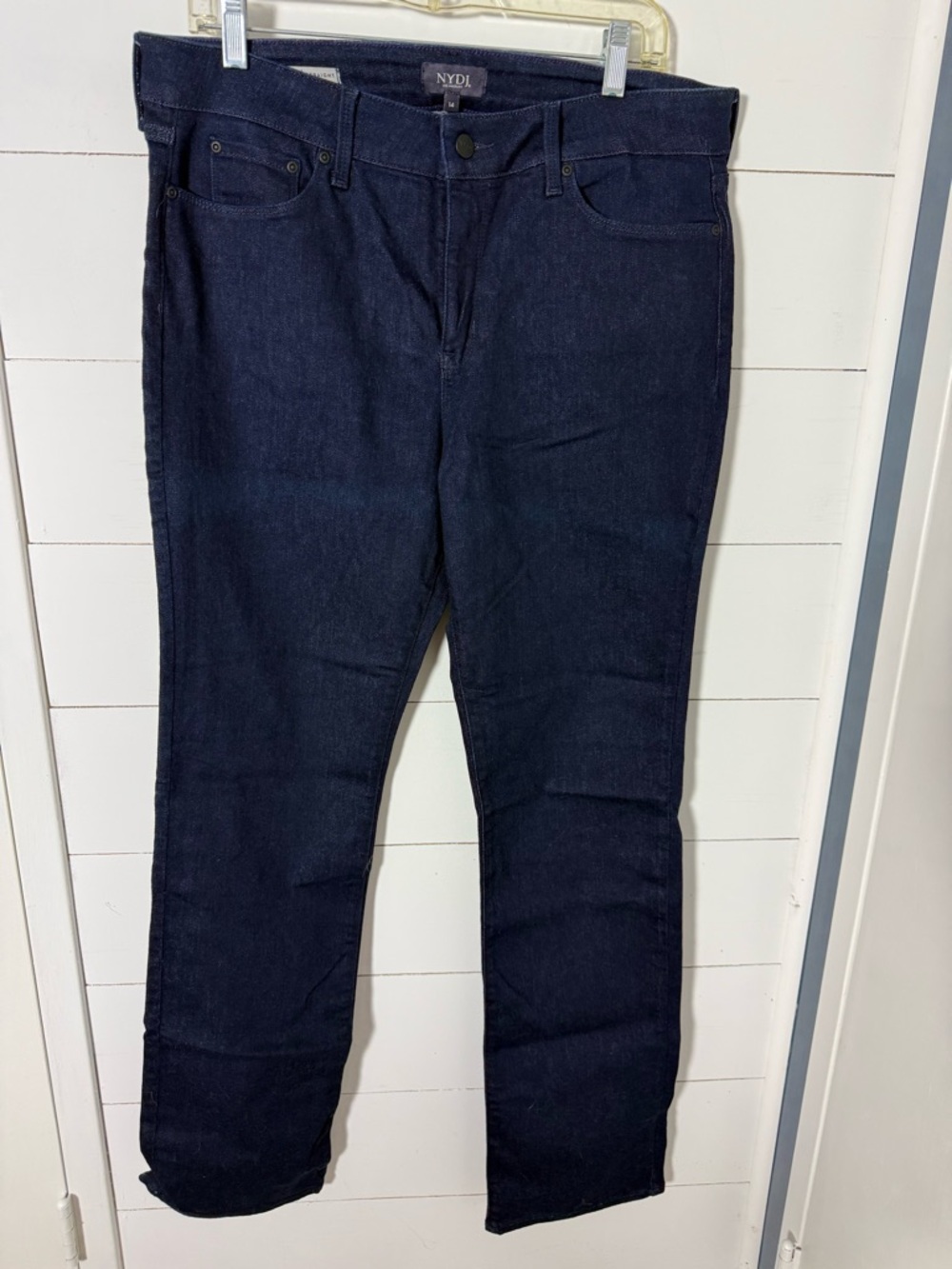 NYDJ Women's Dark Blue Marilyn Straight Jeans
